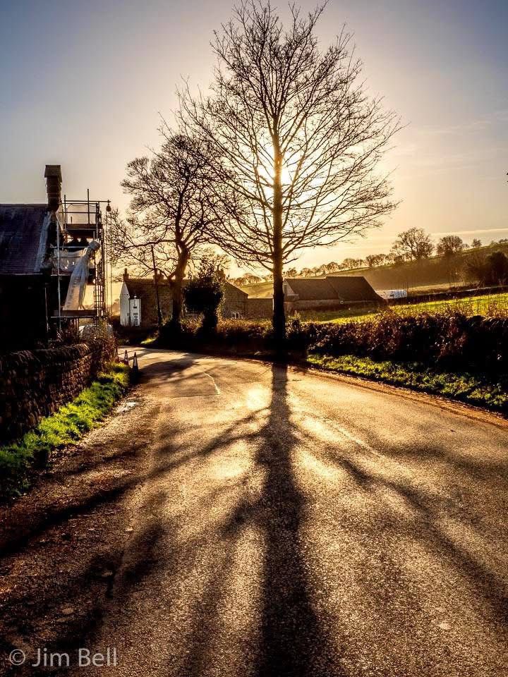 Lovely photo by Jim Bell of Belper. Gable end repairs to St Faiths Church January 2019🤩