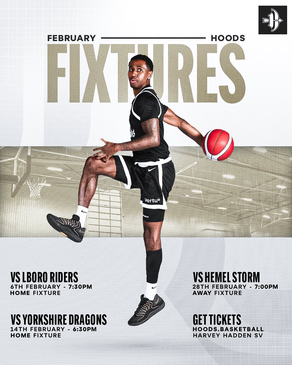 hoodsbasketball's tweet photo. February Foes 🗓️

🎟️ https://t.co/BzXnHupciz

#letsgohoods | #webuild https://t.co/MdwYcFoLws