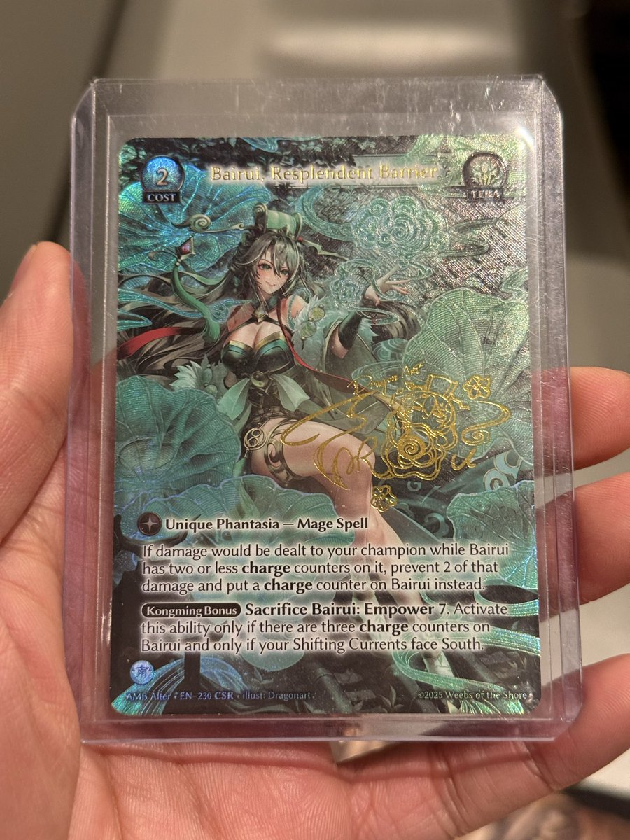 mraidenwong's tweet photo. Finally my KongMing Wifu has a new card! ❤️ Look at this pretty 😍
#GrandArchive #GrandArchiveTCG #gatcg #FastCureTCG
@grandarchivetcg @FastCureTCG https://t.co/n9ege2X1Y6