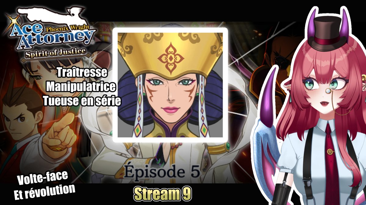 /!\ FIN DU JEU /!\

VENGEONS LA MORT DE NOTRE PÈRE EN METTANT CETTE TUEUSE EN TAULE !!! 

Phoenix Wright à 16h15 sur ma chaîne !

VOD précédente disponible sur ma chaine twitch 
(lien en commentaire)