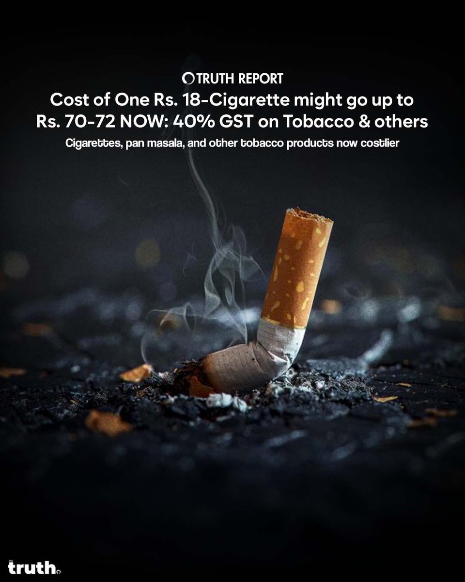 will cigarettes go up in the autumn budget 🚨🚨BIG: Cost of one ₹18-Cigarette might go up to ₹70-72 NOW. Finance  Minister Nirmala Sitharaman unveiled the Union Budget 2026 today, imposing  a stringent new tax regime on 