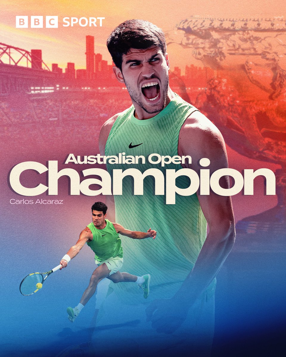 CARLOS ALCARAZ COMPLETES THE CAREER GRAND SLAM AT JUST 22 YEARS OLD 🏆🏆🏆🏆