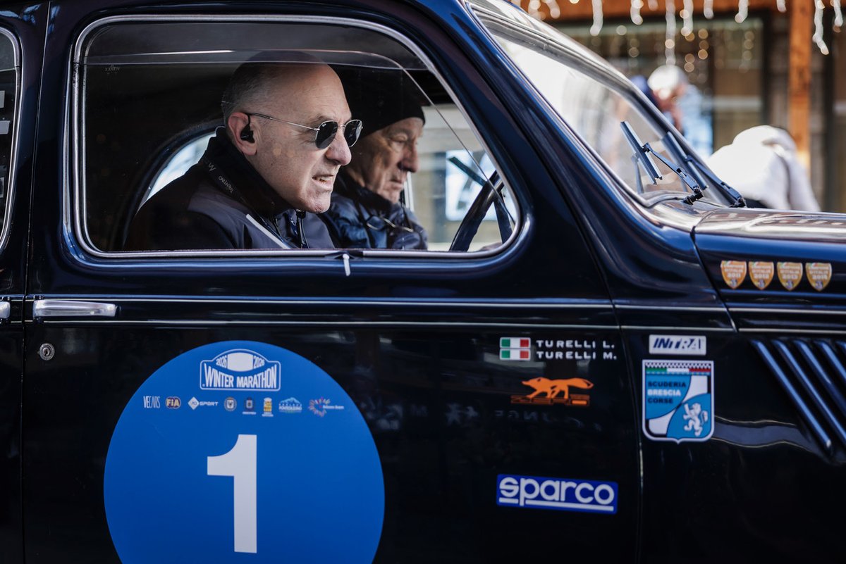 winter_marathon's tweet photo. ๐ฅ 1st place ๐ฅ
The number โถ was prophetic for Lorenzo and Mario Turelli ๐ฎ๐น
Son and father, on their 1937 #LanciaAprilia ๐ narrowly prevailed, thus taking their first victory at the #WinterMarathon ๐
They received an #Allemano watch and chronograph โ๏ธ
#WinterMarathon2026 https://t.co/ihyR65ALO2