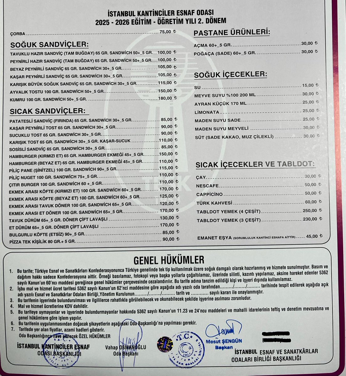 Lightpulp1's tweet image. @nihatsirdar  #istanbul 2.dönem kantin fiyatları #ilkokul #kantin #fiyatlari