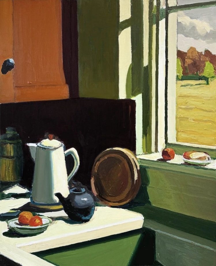 franch_laura's tweet photo. A veces ser hopperiano no es pintar como él, sino sentir como él.

​Hoy en Mishopperianos os traigo a un artista que, a primera vista, podría parecer el polo opuesto a Edward Hopper: el australiano Richard (Sidney, 1965). Pero, ¿y si miramos más allá de la superficie? 

👇🏻Hilo. https://t.co/hVgjLJaZ2X