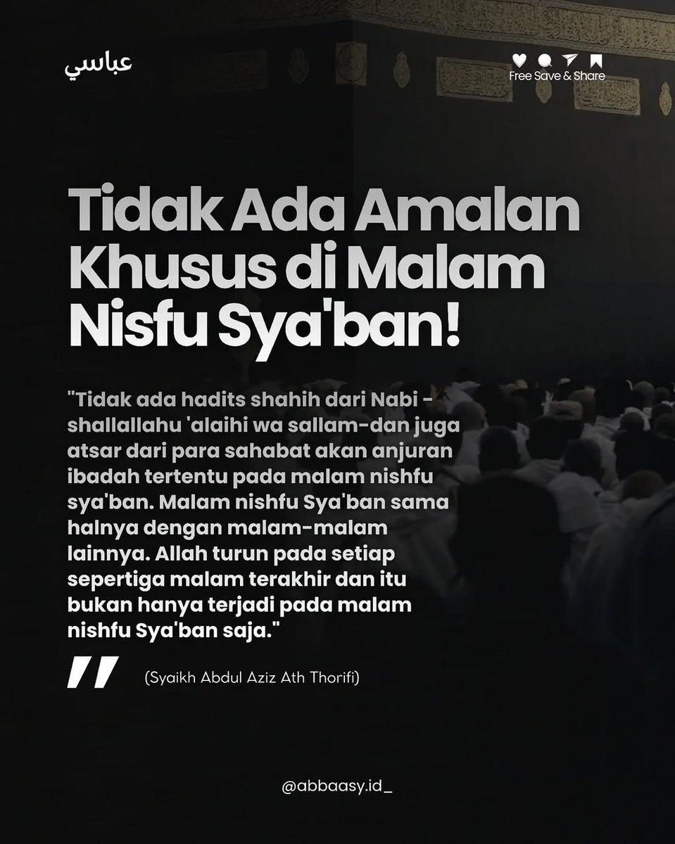 fotodakwah's tweet photo. Tidak ada amalan khusus di malam nisfu syaban https://t.co/oXAQ3qwyze