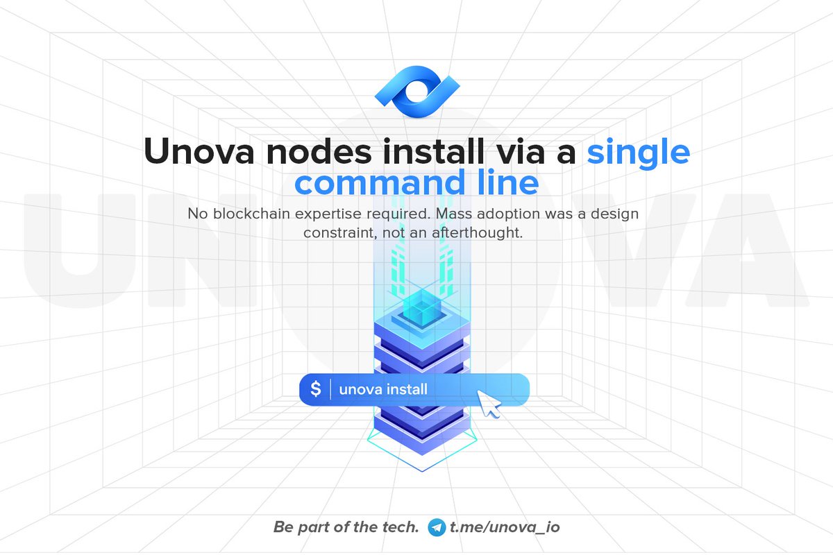 unova_io's tweet photo. Unova nodes install via a single command line.

No blockchain expertise required. Mass adoption was a design constraint, not an afterthought.

Be part of the tech. 👇 
https://t.co/yYZGseES14