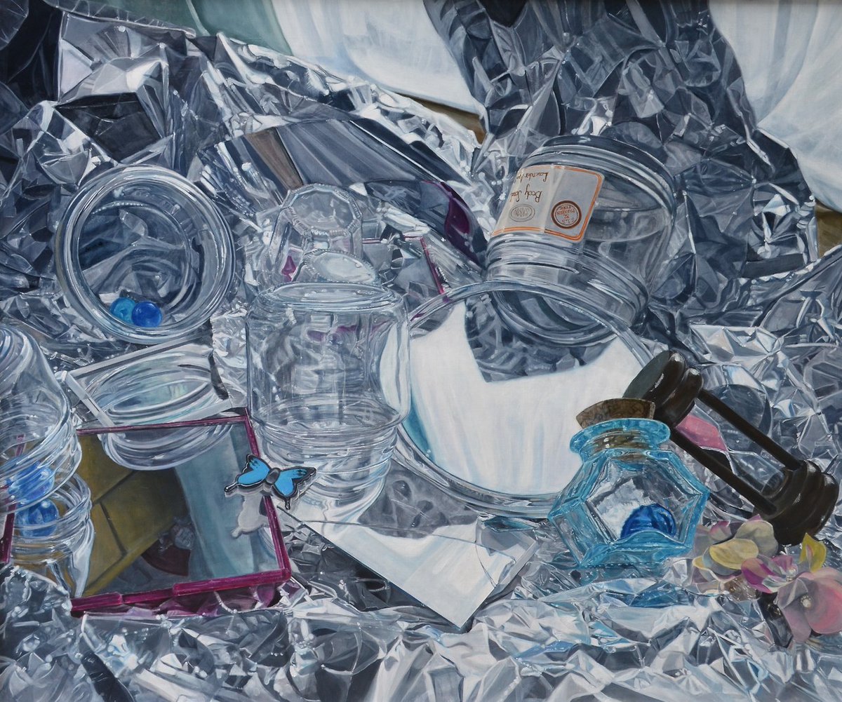 Entrance」F130、2016 大学の卒業制作の作品。これも手数が多くて死に