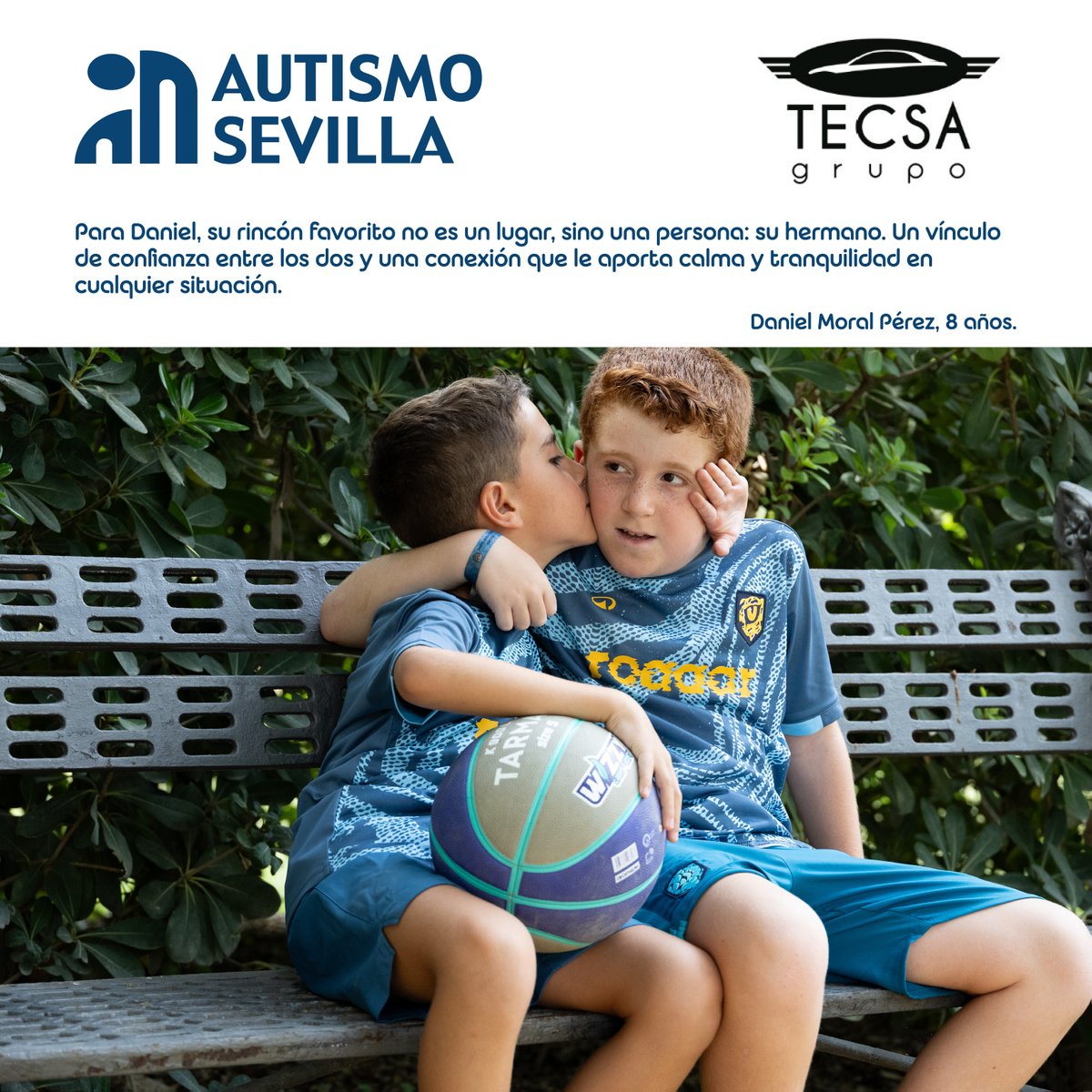 Autismo_Sevilla's tweet photo. Y está aquí #febrero...
El mes más cortito, el mes del Carnaval y el mes en el que vemos a Daniel en su rincón seguro: cualquier momento en el que esté con su hermano 💞
Un vínculo precioso, reflejado en este beso.
Gracias #Tecsa por acompañarnos https://t.co/O0mXaVPgTg