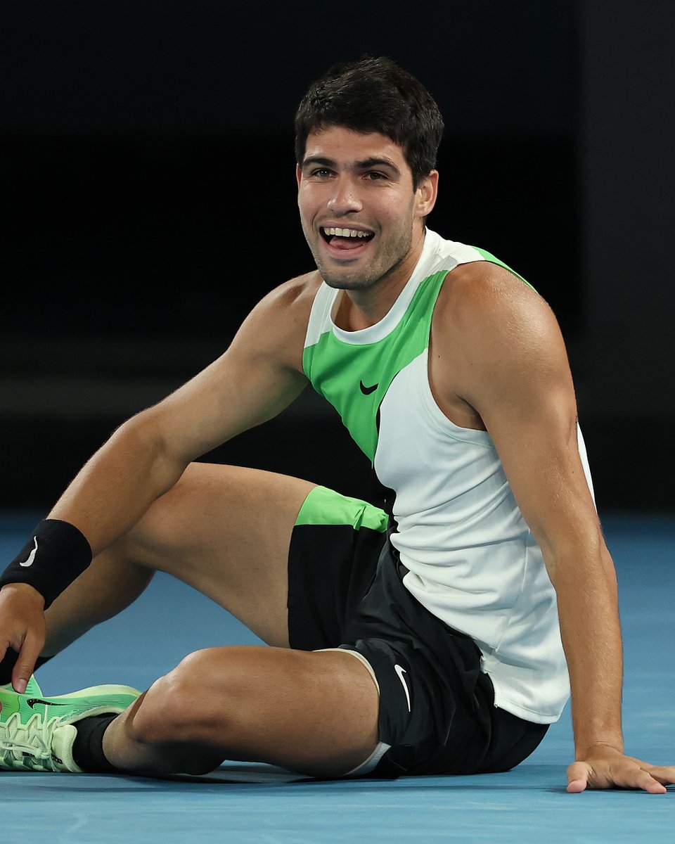 AustralianOpen's tweet image. Just a 22yo living his dreams 🥹💙