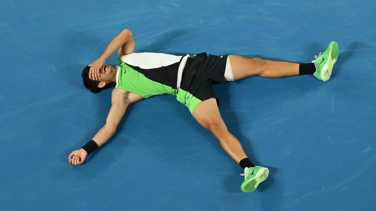 AustralianOpen's tweet image. Just a 22yo living his dreams 🥹💙