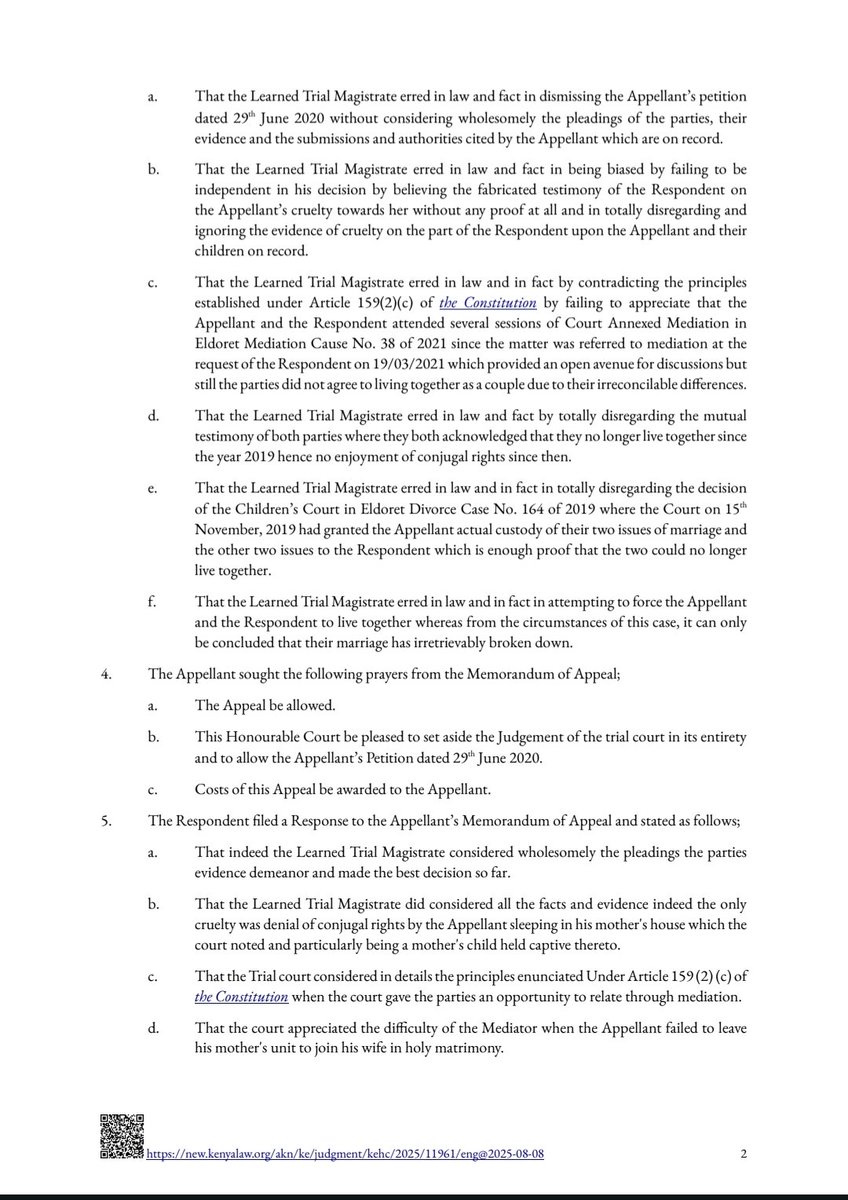 Thuranira_1's tweet image. “NO KISS, NO MARRIAGE!” The High Court has redefined cruelty in marriage. It’s not only about beatings, it includes emotional neglect, cold silence, denial of intimacy and living like strangers under one roof. A marriage without love, affection, and companionship is not a…