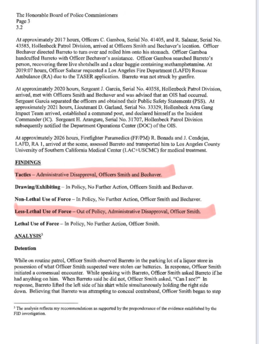 FilmThePoliceLA's tweet photo. Keoni Smith, the second cop that shot, had an “out of policy” less lethal use of force in the past. Also an administrative disapproval for tactics. 

Little has changed. https://t.co/DXBC422x6j