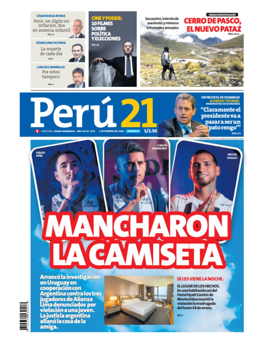 📰 MANCHARON LA CAMISETA

📲 No te pierdas la edición de hoy. Toda la información AQUÍ: epaper.peru21.pe/promociones/
