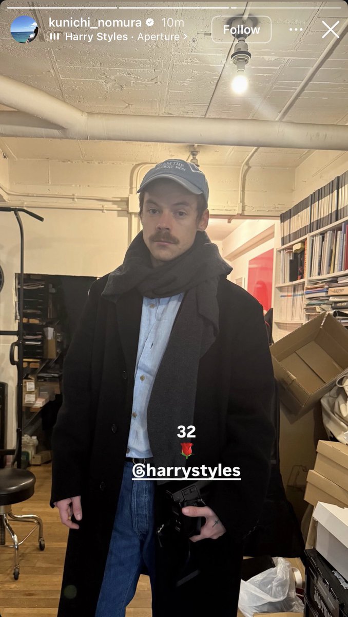 Harry Styles via Kunichi Nomura on Instagram stories!

"32 🌹"

#HarryStyles
📸 kunichi_nomura