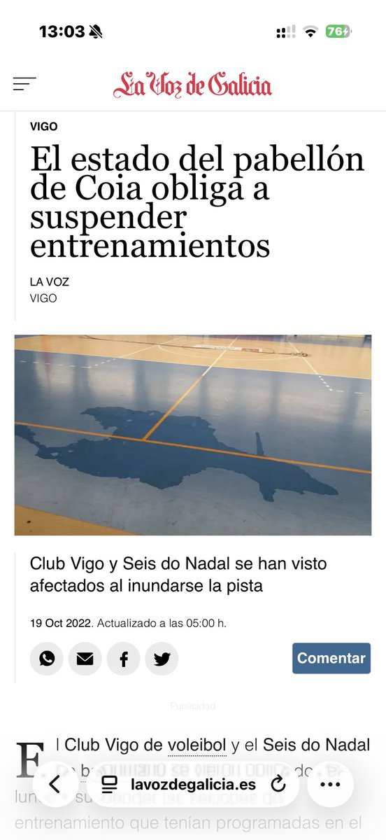 Y mientras tanto, los pabellones y demás instalaciones de Vigo llevan años en situaciones deplorables. Está muy bien cuidar al Celta y cuidar Balaídos, pero eso no significa descuidar al resto de deportes y categorías inferiores.