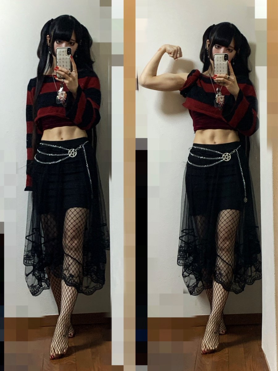 japanese muscle girl: goth edition