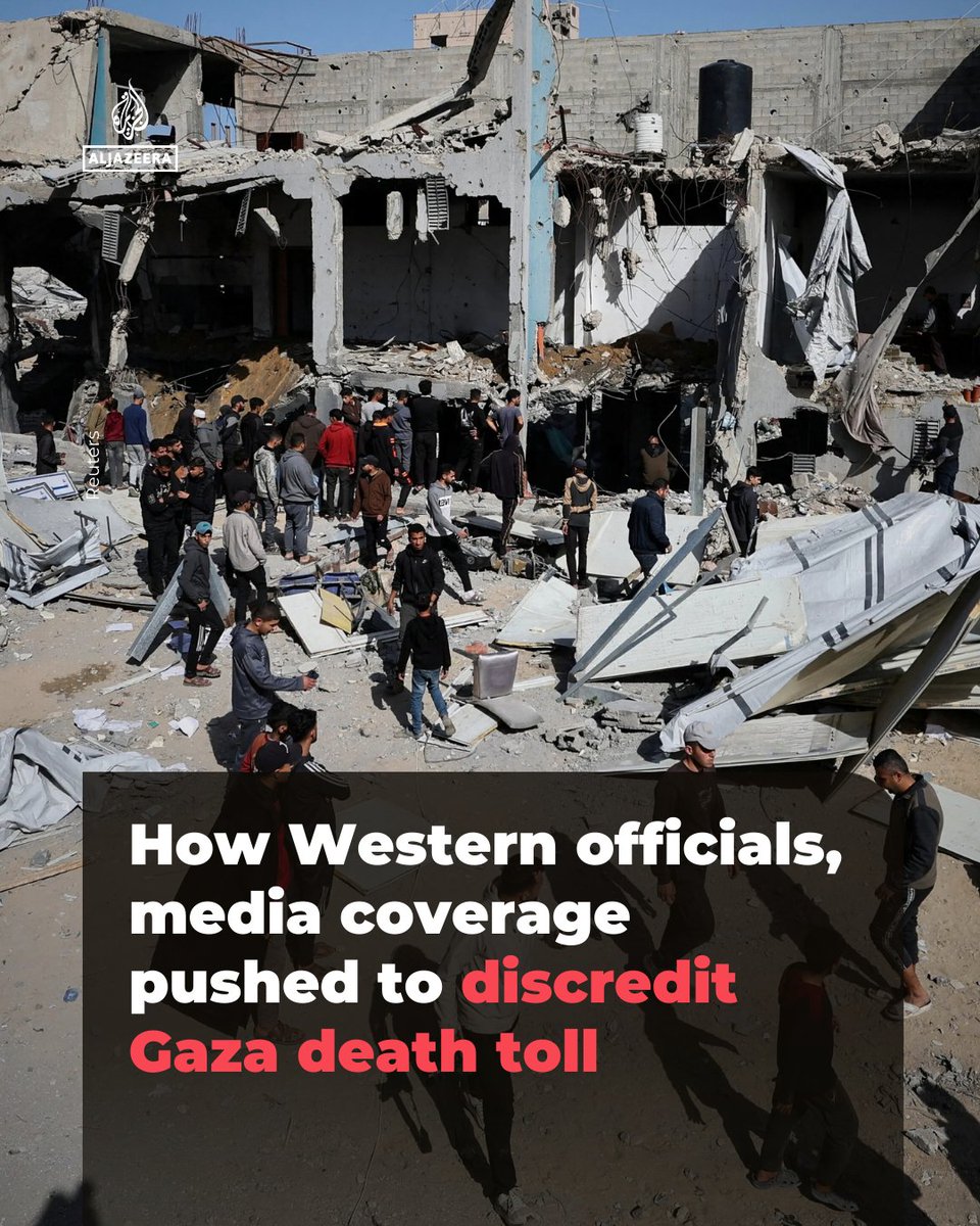 “It’s another reason and another example of why there’s been a complete loss of trust and faith in any mainstream media.”

Rights advocates say casting doubt over Gaza death toll dehumanised Palestinians as Israel now acknowledges 70,000 killed aje.news/pp9c4x