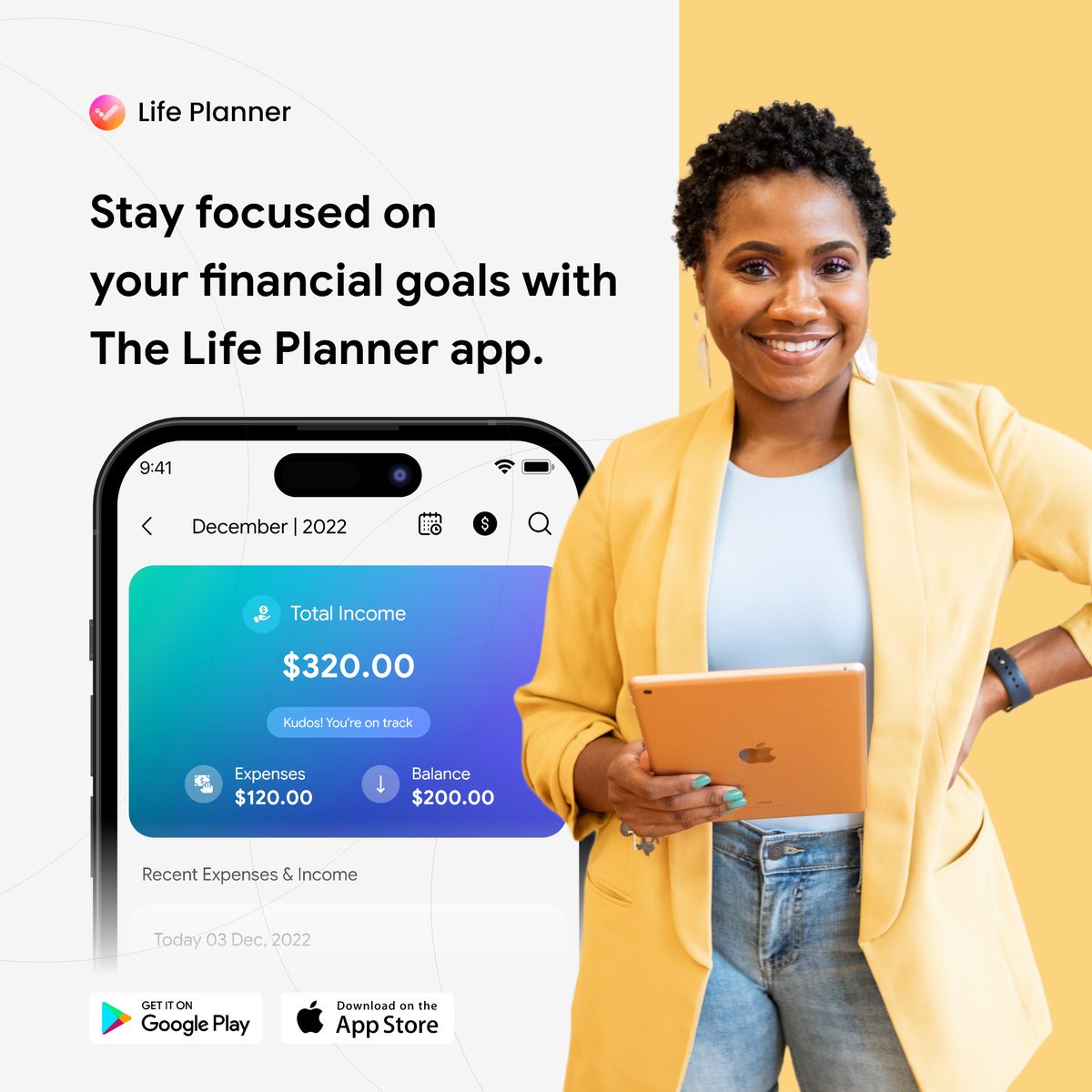 Financial peace isn’t luck—it’s a plan.
Life Planner helps you track, budget, and manage your money with confidence.

Available on Google Play thelifeplanner.co/play/x
or App Store thelifeplanner.co/apple/x