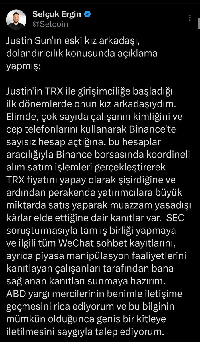 Justin Sun'in başı belada olabilir!