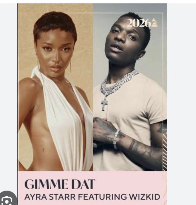 Snail333215's tweet photo. Congrats 🇳🇬 
#GRAMMYs2026 #fc #wizkid https://t.co/MY4CFrFizJ