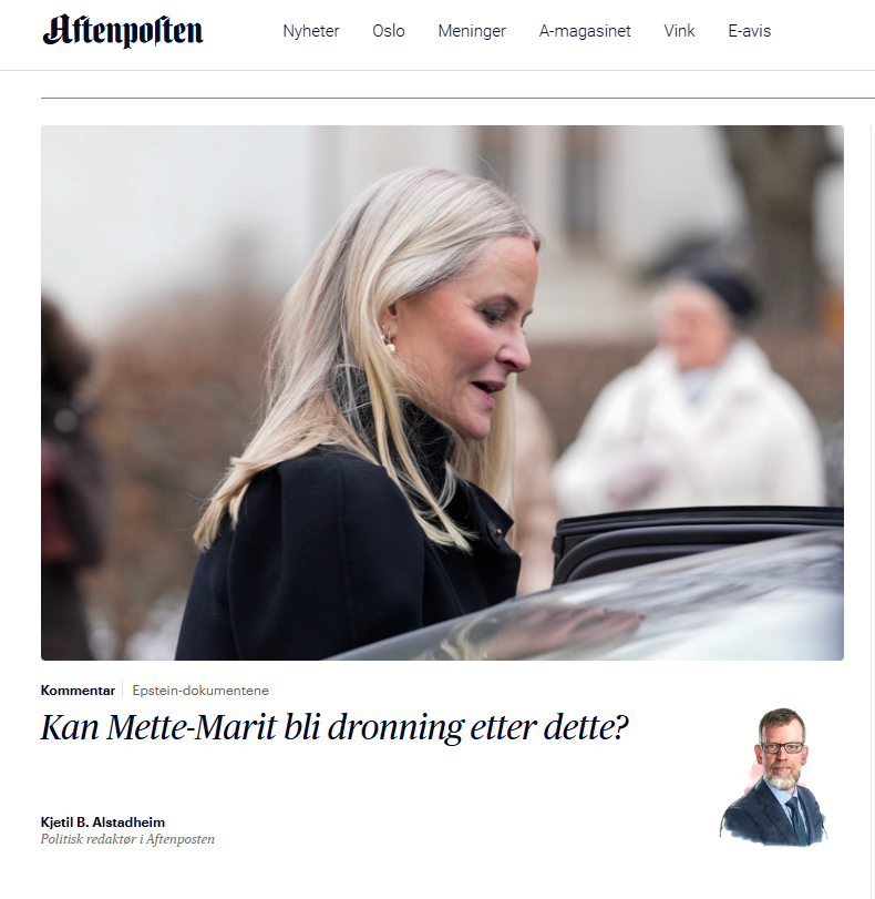 Nei. 

Det kan hun ikke. 

Og hva har Håkon visst og når? 

Abdiser. Ta med deg "kona" di og WEF-sympatiene og forsvinn. 

Adios, amigos. Norge først!