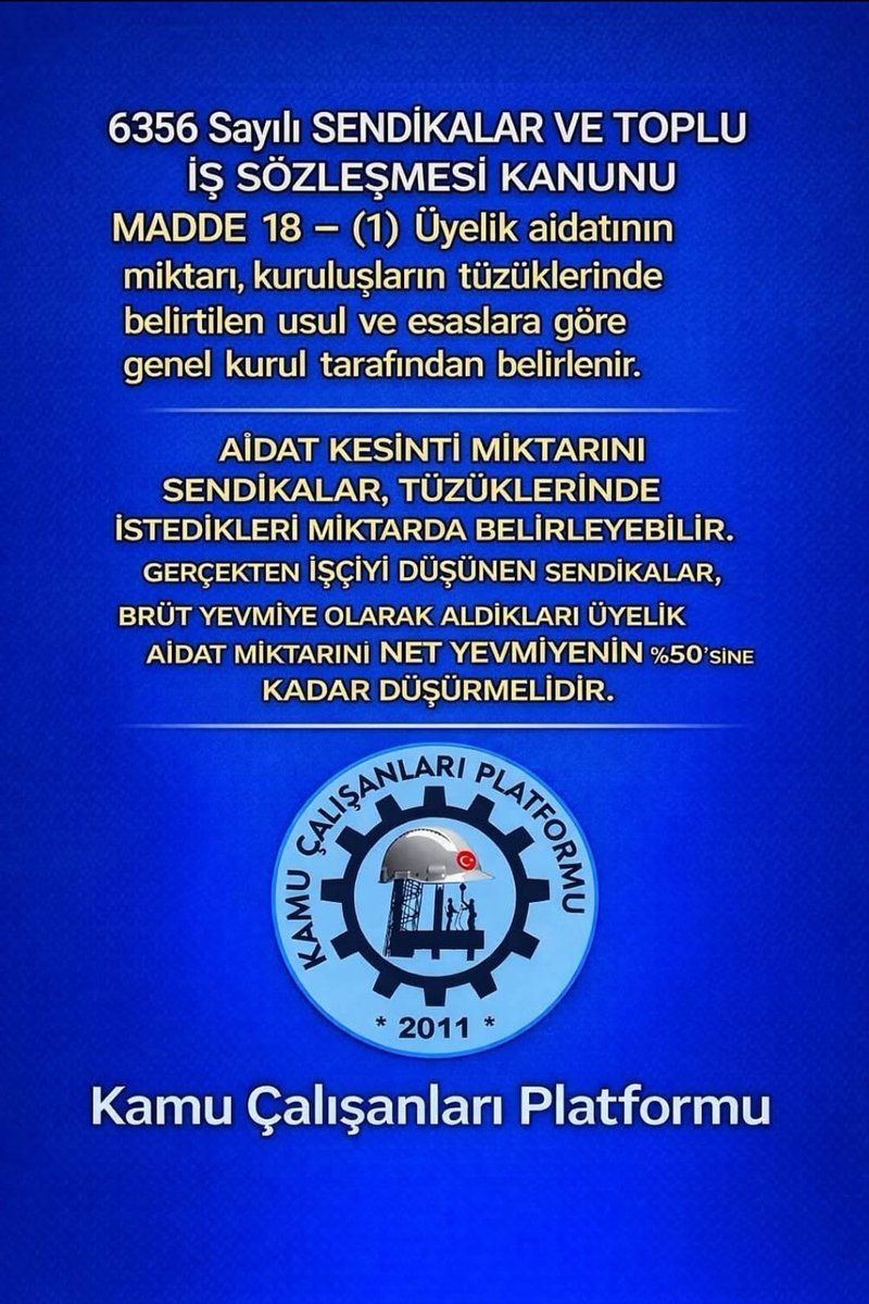 KAMU ÇALIŞANLARI PLATFORMU tweet media