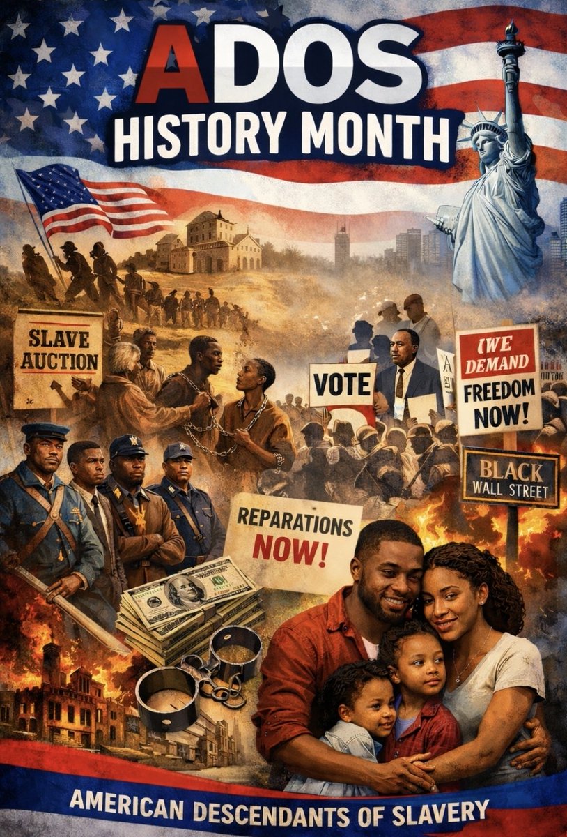 da_minister13's tweet photo. We kick this ADOS History Month off by honoring the founders of The American Decendents of Slavery.
Antonio Moore @tonetalks & Yvette Carnell @BreakingBrown for giving name, cause & legacy to whom we are rightfully so.
Bc of accrued disadvantage we're owed a debt to be payed. https://t.co/bG0EJMCtfh