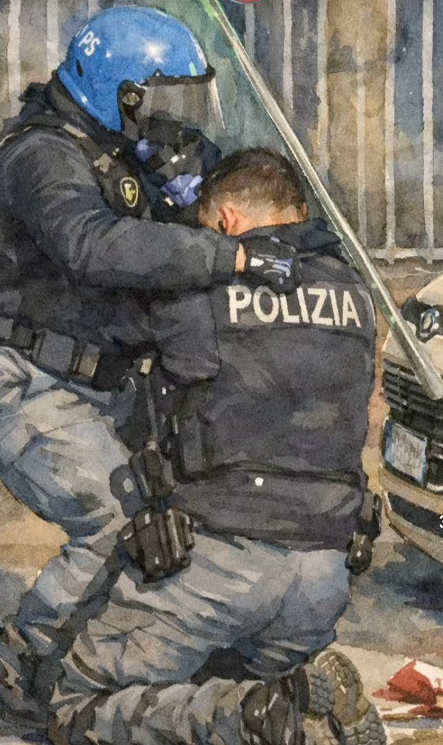 Questo non è manifestare è aggredire , non si chiamano manifestanti chiamiamoli criminali, 
Onore al cellerino che si è preso calci e pugni , perché i codardi si muovono in gruppo no singolarmente, ,#iostoconilpoliziotto