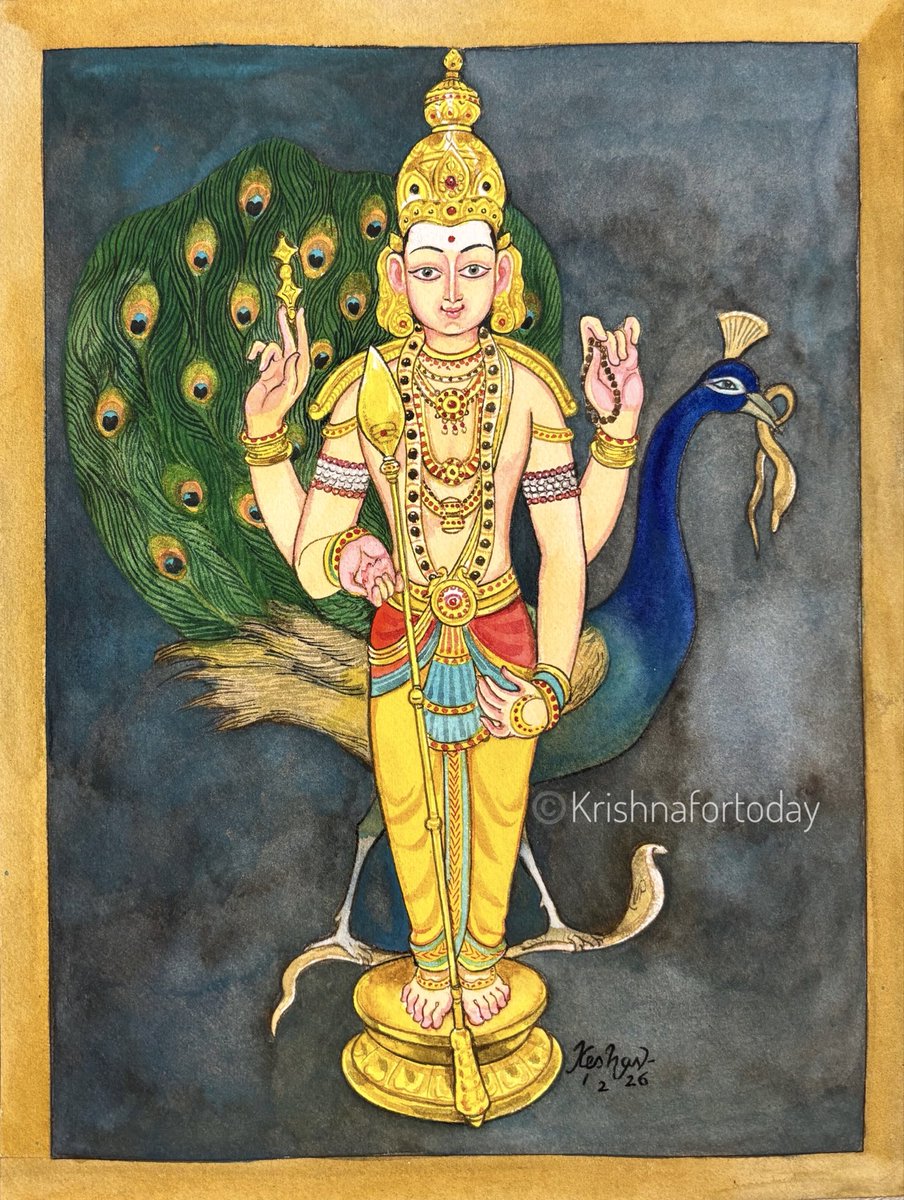 keshav61's tweet photo. Muruga #skandha #watercolour #krishnafortoday https://t.co/aWLHg4mYO7