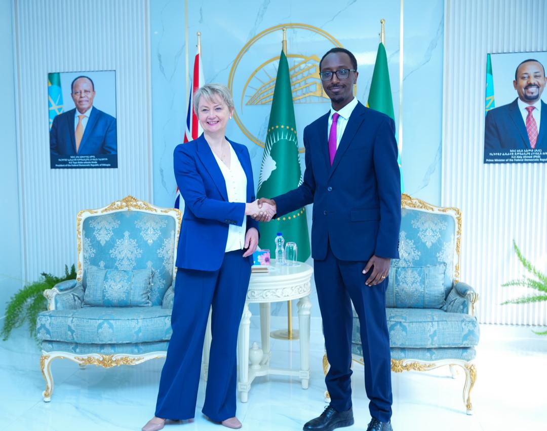 GHessebon's tweet photo. I had the pleasure of receiving Foreign Secretary of United Kingdom the Rt Hon Yvette Cooper @YvettecooperMP. We discussed on ways and means of further strengthening  #Ethiopia #UK bilateral relations as well as  regional peace &amp; security issues of mutual concern. #🇪🇹#🇬🇧 https://t.co/sdn5KqHck9