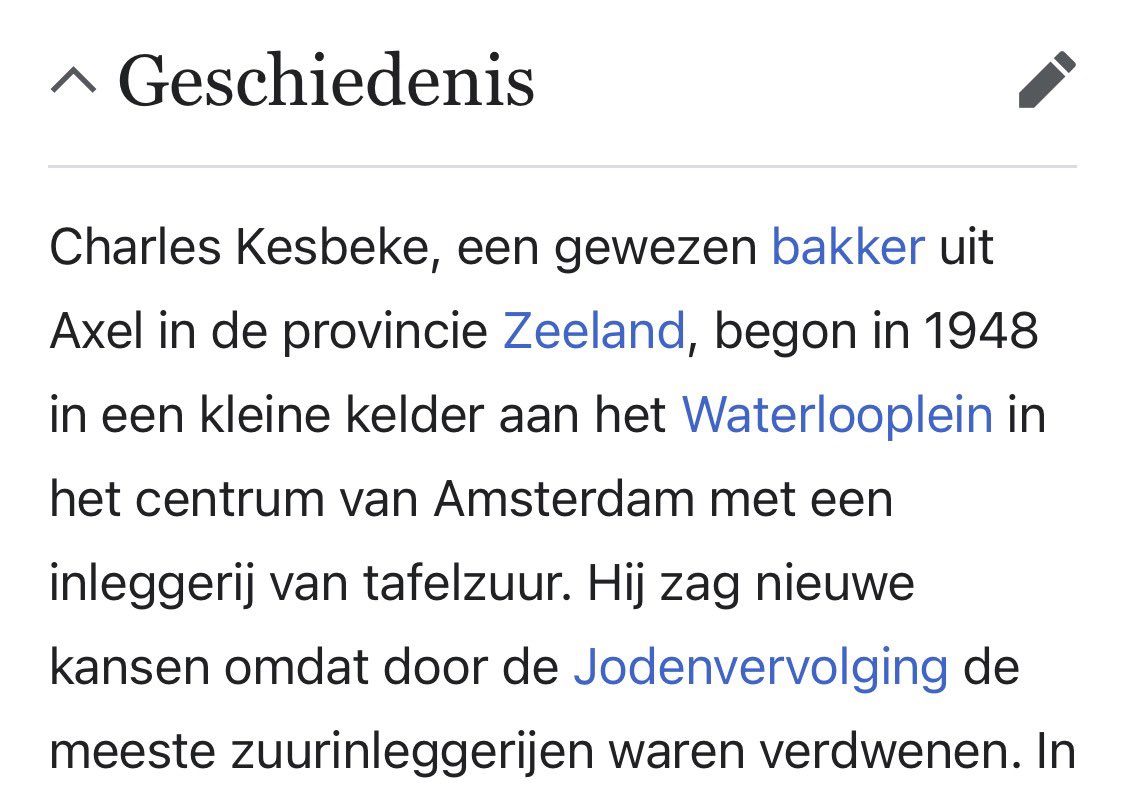 tomkwibus's tweet photo. ik vind de verheerlijking van firma kesbeke zo ontzettend smakeloos. opa charles (leander charel bernardus) was nsb'er en is uit puur opportunisme een inleggerij begonnen omdat de bedrijven die dat deden joods waren, en dus verdwenen waren in 1948, toen kesbeke begon. gezellig! https://t.co/T7M3MFC8WI