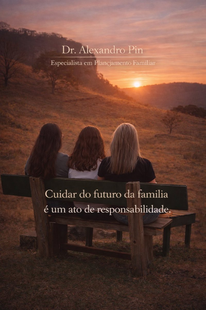 AlexandroPin's tweet photo. Cuidar do futuro da família é um ato de responsabilidade.

Algumas decisões não são urgentes.
Mas são essenciais. https://t.co/BHL0ywzI9n