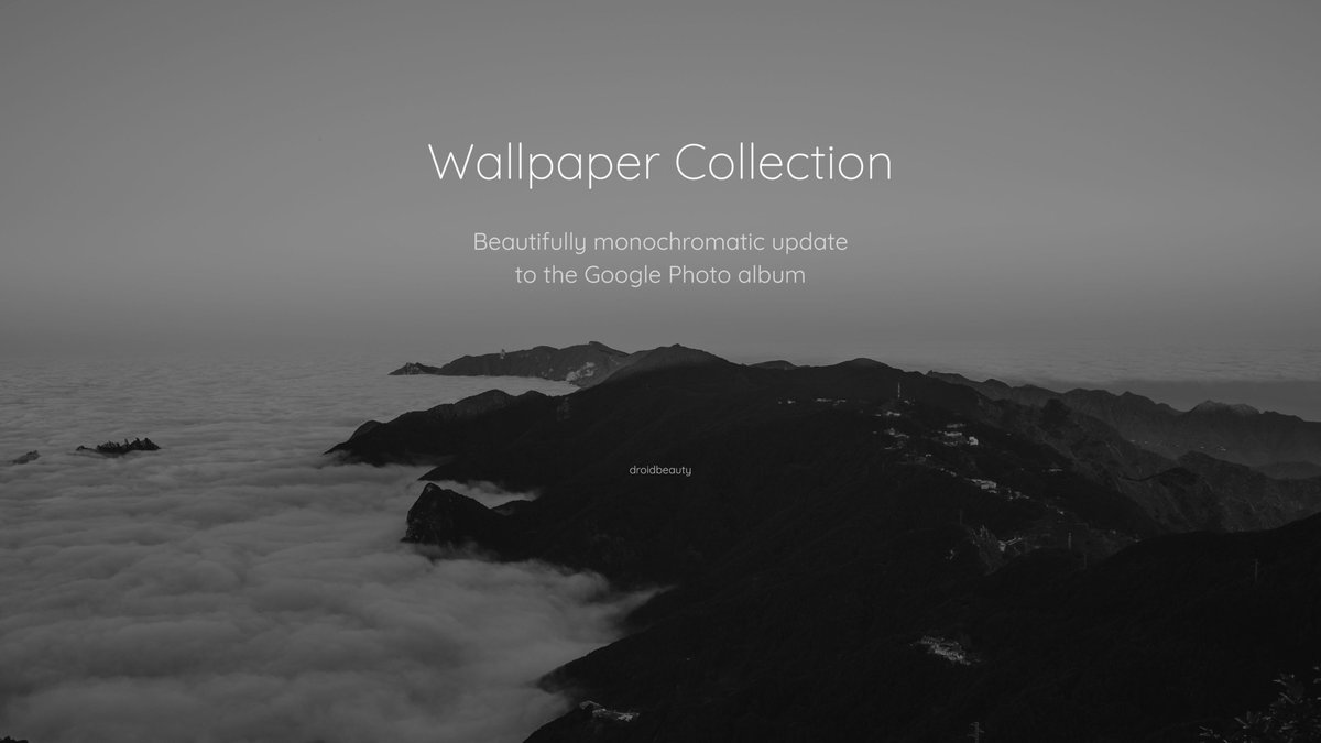 droidbeauty's tweet image. 👀

Want some clean wallpapers?

The Google Photo album gets wonderful refresh with some aesthetic, monochrome photography! 📷

→ bit.ly/DroidWalls

#wallpaper #backdrop #aesthetic #minimal #photography