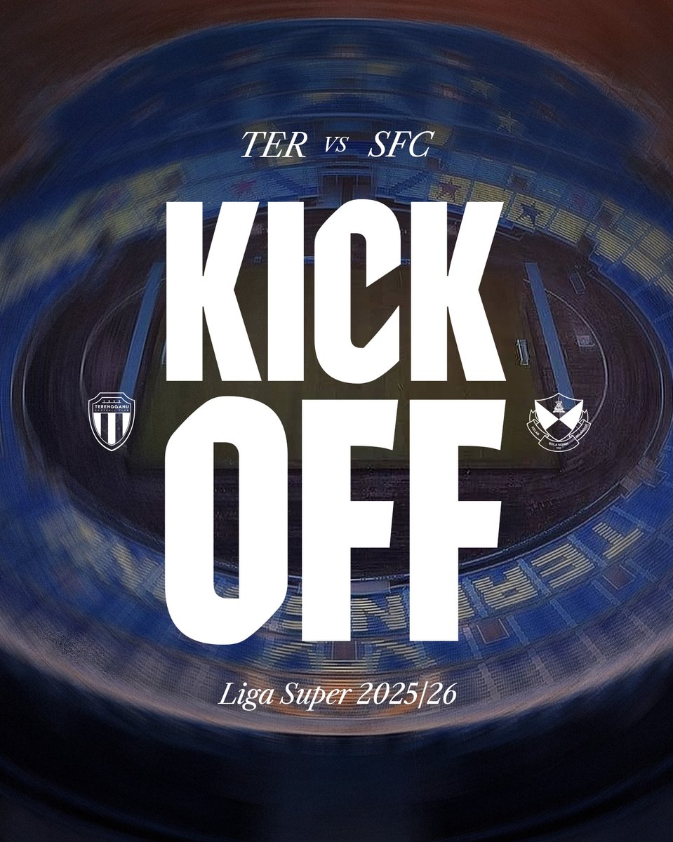 selangorfc's tweet image. 1’ | ⚫️⚪️ TER 0-0 SFC 🔴🟡

⚽️ Tiupan wisel pengadil menandakan sepak mula perlawanan #TERSFC! Ayuh, #GergasiMerah berjuang demi kebanggaan ini! 💪

📺 Saksikan perlawanan #LS17 secara siaran langsung di Astro Arena Bola (CH 803), Astro GO, &amp;amp; Sooka.

#SelangorFC #ThisIsSelangor
