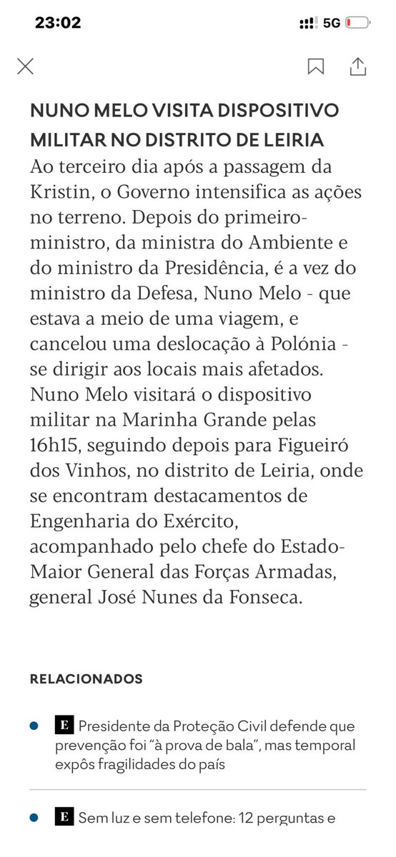 A ler com atenção o Coronel <a href="/FFigueiredoCor/">Fernando Figueiredo</a> 

“Não me cabe defender o Ministro Nuno Melo, mas como antigo militar, custa-me profundamente ficar calado perante as críticas dirigidas às Forças Armadas Portuguesas na sequência de uma peça televisiva sobre a visita ao dispositivo do