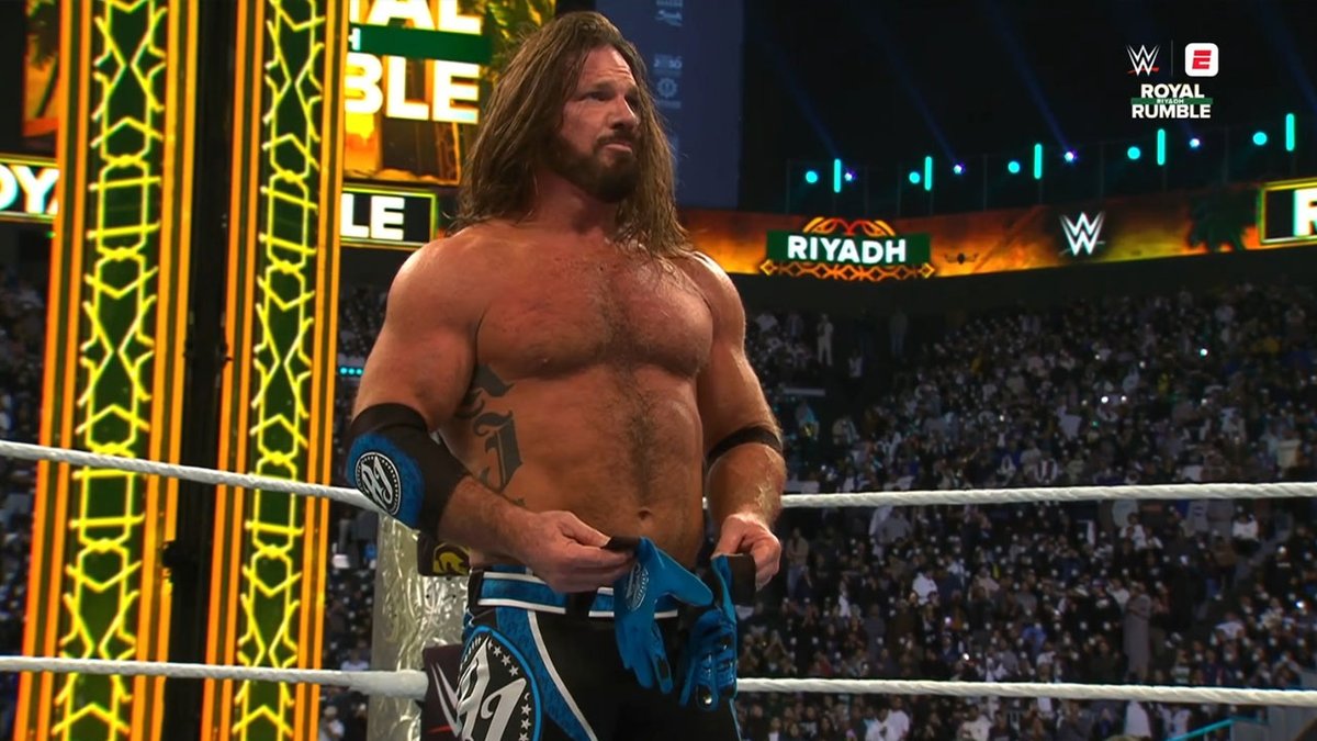 Je ne m'en remets toujours pas de la retraite de AJ Styles hier soir au #RoyalRumble mais vu qu'il a renfilé ses gants, on se dit que c'est la fin de la carrière de AJ à la WWE mais qu'on le reverra faire un dernier run à la TNA probablement.

Merci pour tout AJ !! #RoyalRumble