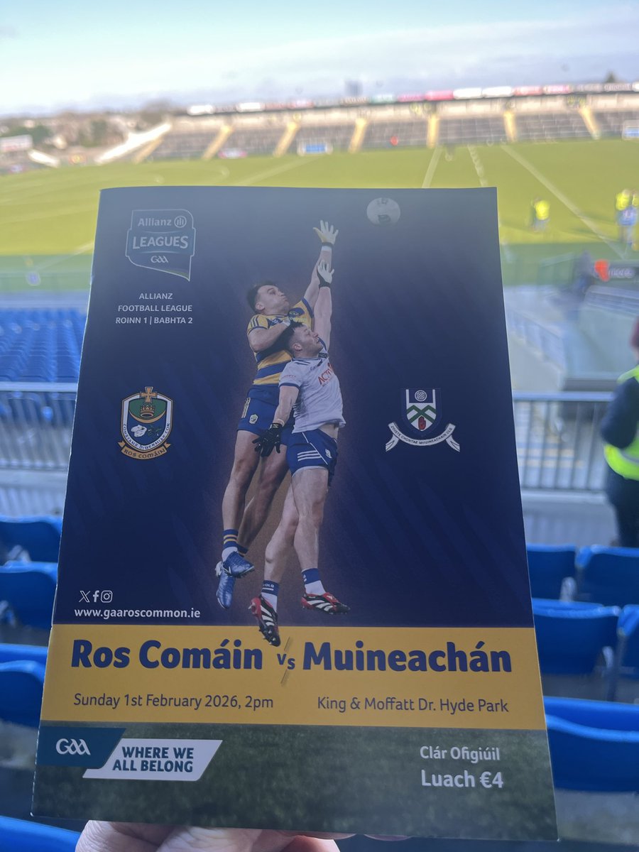 Round 2 of the National Football League, Hyde Park <a href="/RoscommonGAA/">Roscommon GAA</a>  the venue.  Not usually a happy hunting ground for us, we can but #hope for a win😊 ⚪️🔵🙏