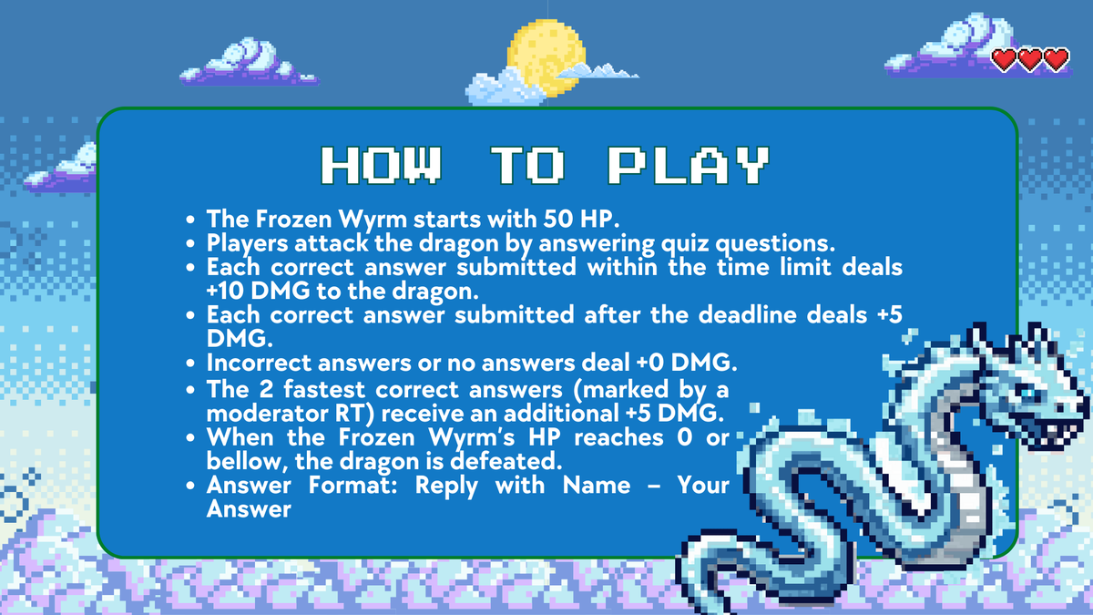 “Silahkan memahami aturan dan regulasi permainan yang ada dulu ya. Saya beri waktu kalian sampai pukul 19.47 untuk membaca terlebih dahulu. Jika dirasa masih ada yang bingung, silahkan bertanya sebelum permainan dimulai!” 

 OOC. Silahkan QRT jika ada pertanyaan.