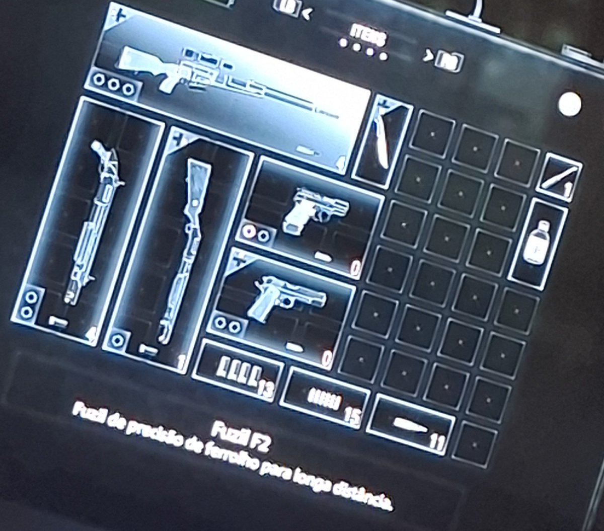 Aquela necessidade básica do homem contemporâneo de deixar o  inventário do resident evil arrumado 🎣🐊