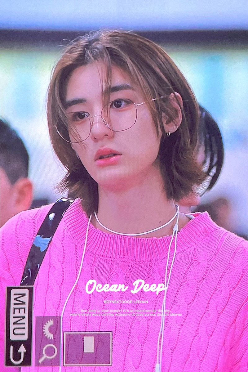 ihugmyung's tweet image. i will never forget you pink sweater cunty bob glasses leehan