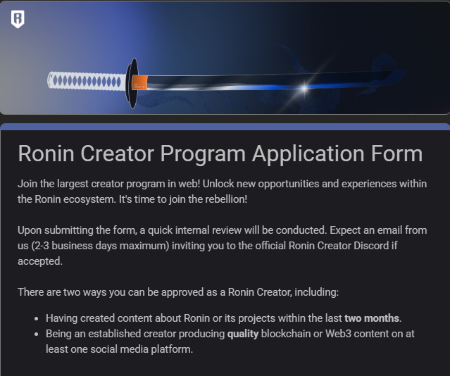 RaftCrypto's tweet photo. 🚨 The Ronin Creator Program is open!
If you're a Web3 content creator, this is your chance to earn $RON rewards, get whitelist access, and grow with the Ronin ecosystem.

I just joined as a Ronin Creator bilingual guides, infographics, and threads coming soon!

🔥 Backed by top-tier investors:
• Andreessen Horowitz (early backer of Optimism, Arweave)
• Paradigm (invested in Uniswap, Blur)
• YZi Labs (prev. Binance Labs — backed Polygon, Injective)

These projects delivered some of the biggest airdrops in Web3 history. Ronin could be next.

👉 Apply now: https://t.co/5Jwu6KvVvC

#RoninCreator #Raftcrypto