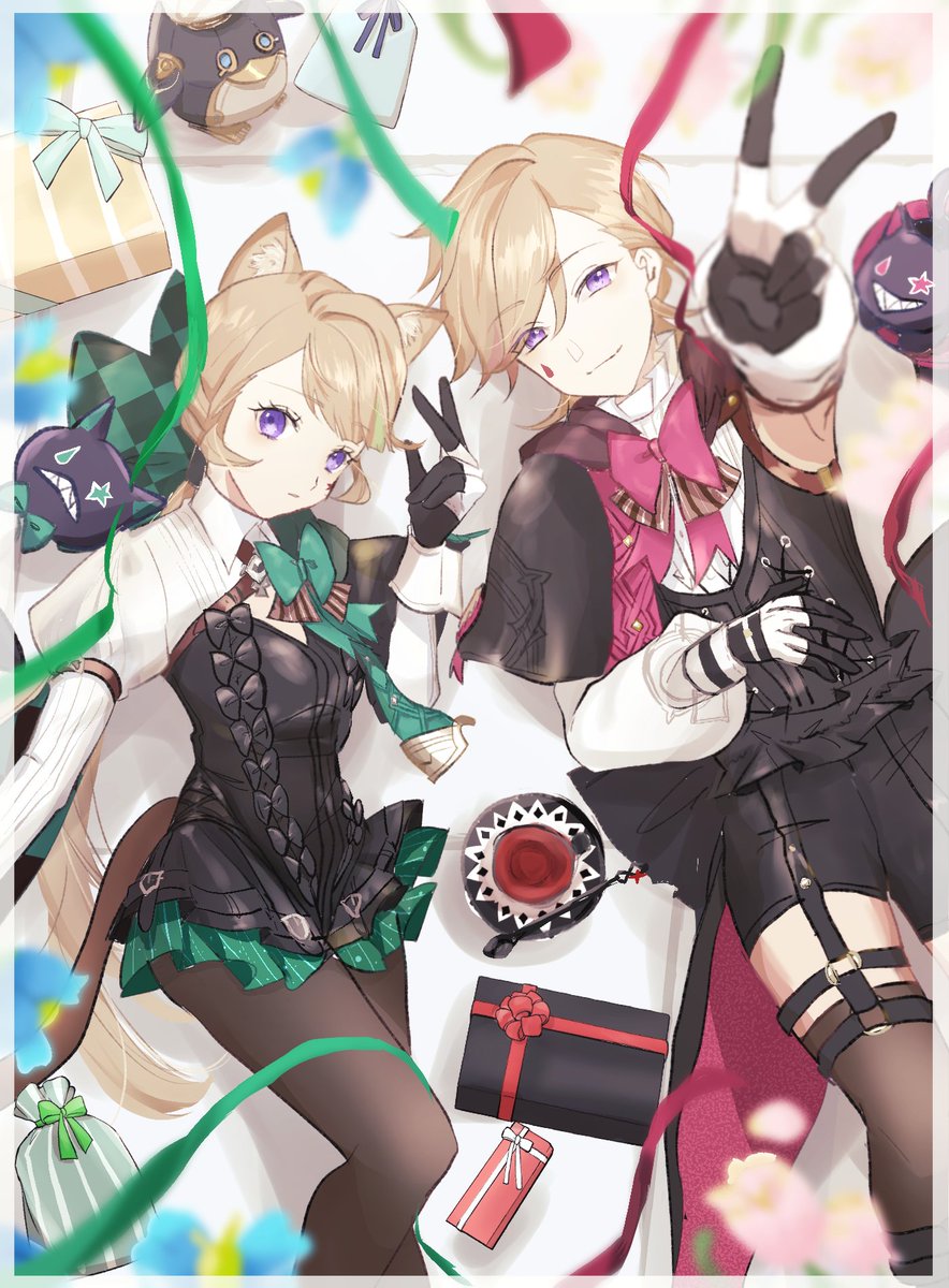 ubamaxx's tweet photo. リネとリネット～🎩🎀
誕生日おめでとう！！🎂
#リネリネ生誕祭2026 https://t.co/L3paKuPuKO