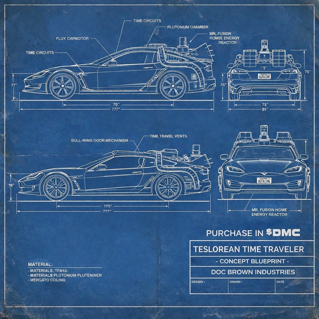 the_alpha_dgn's tweet photo. I always wanted to travel
What better way to do it than an updated DeLorean 😳
DeLo meet Tessy
Introducing the TesLorean
available to purchase in $DMC
who’s riding with me?
#DMCDESIGN @DeLoreanlabs https://t.co/yH7yu1hKru