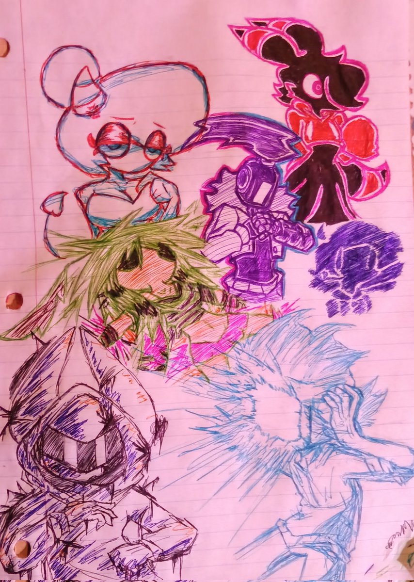 Estuve experimentando unas cuantas cosas 👅😸

Y que mejor que hacerlo con ocs de mutuals 🙀🙀🙀

Esta es la primera hoja 
Voy a hacer unas cuantas más 👀