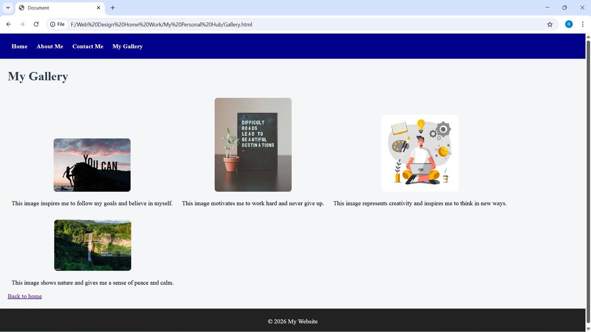 Raihana_Rezaee's tweet photo. This website is my HTML & CSS homework project.
The goal of this project is to practice basic web design skills and learn how HTML & CSS work together.
Thank you, dear teacher
https://t.co/XEssG1hFf7
@Wajiha_Niazi @f_forough @CodeToInspire
#coding #WebsiteDesign #webpage https://t.co/RSolcfwdaM