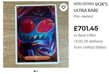 Decided I'm gonna save up for the 2nd wave of Hazbin cards when