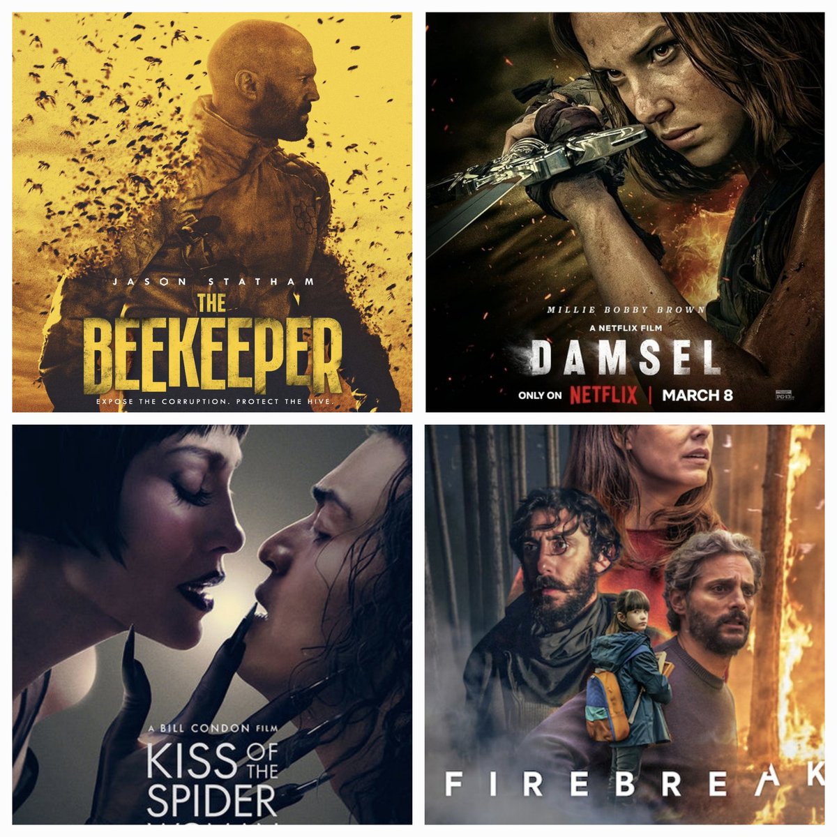 hay08170817's tweet image. What do movies mean to me?

To me, 
movies are like a big, sheltering tree.
They let me rest when I’m tired of everyday life.

Min e Movie friends,
what do movies mean to you? 

#TheBeekeeper #Damsel #KissOfTheSpiderWoman #Firebreak