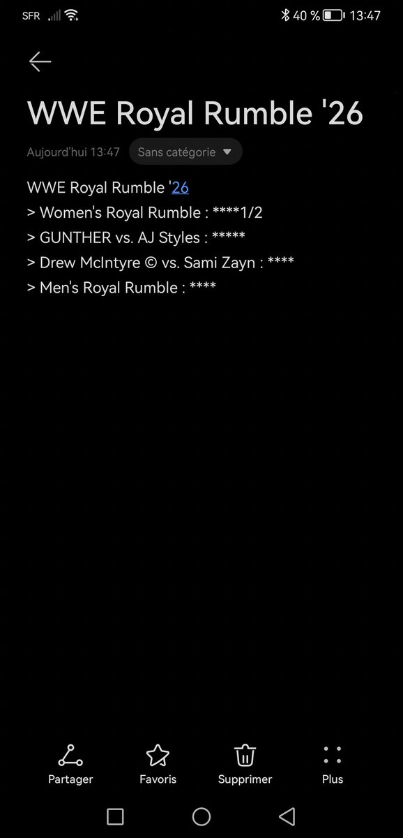 LuchaPrince's tweet photo. My #RoyalRumble ratings https://t.co/lqZYvJDEpr