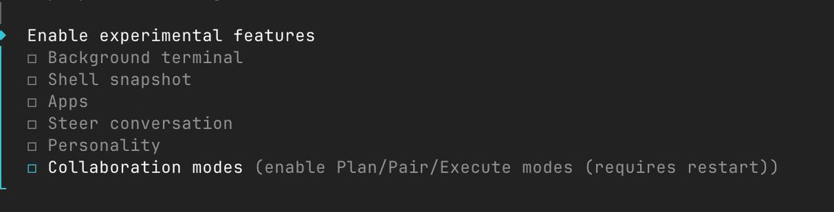 Experimental features toggles